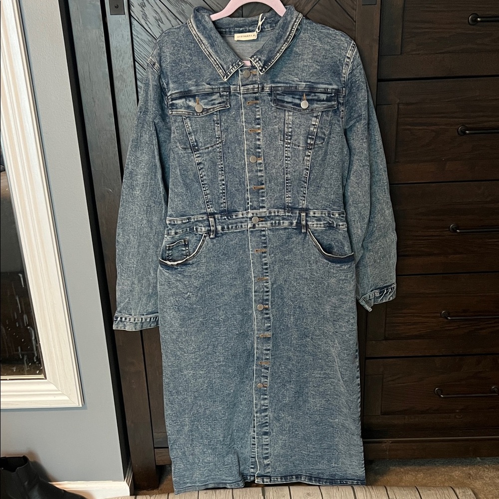 Denim Longline Jacket Dress